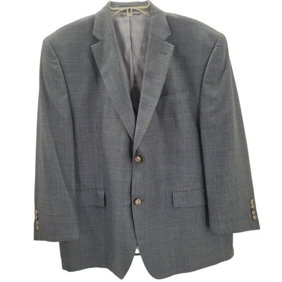 HP Vintage Lauren Ralph Lauren‎ LRL Houndstooth Two Button Blazer Jacket